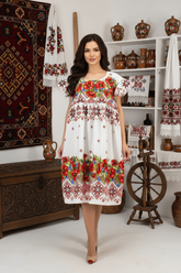 Rochie Traditionala stilizata cu Maci 5